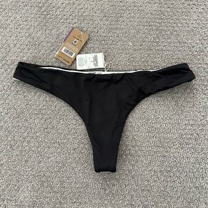 Patagonia Nanogrip Thong Swim Bottoms, Womens Medium, Black, NWT